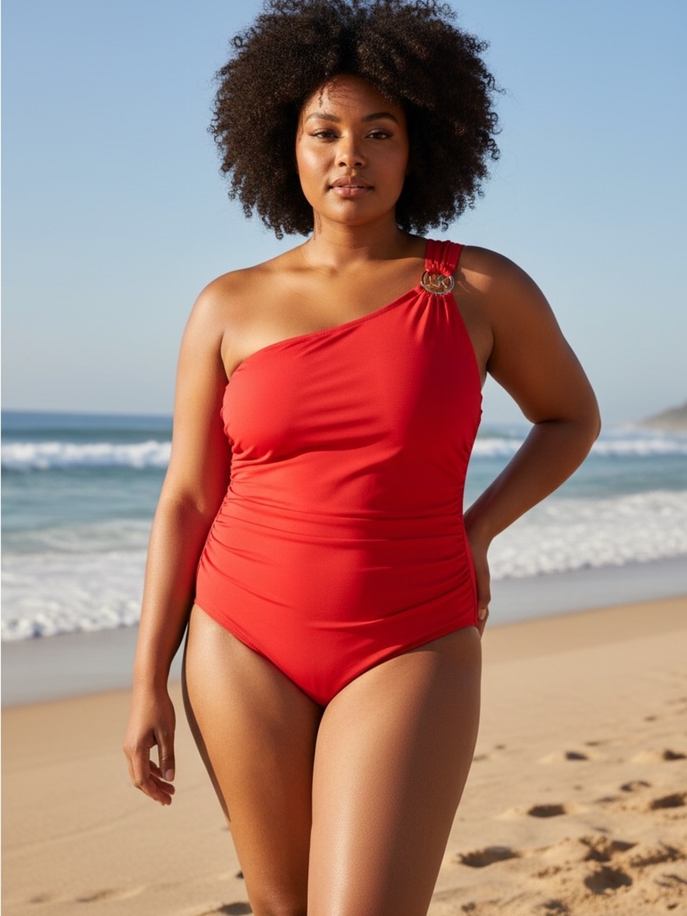 Michael Kors One Shoulder Swimsuit NWT